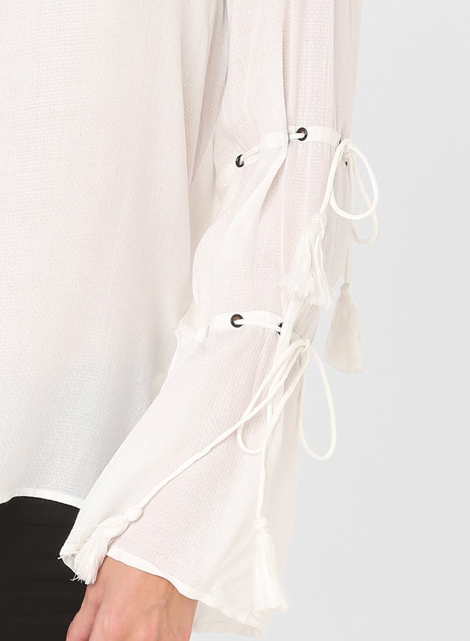GLAMOROUS - Long Sleeved Top White - Image 1