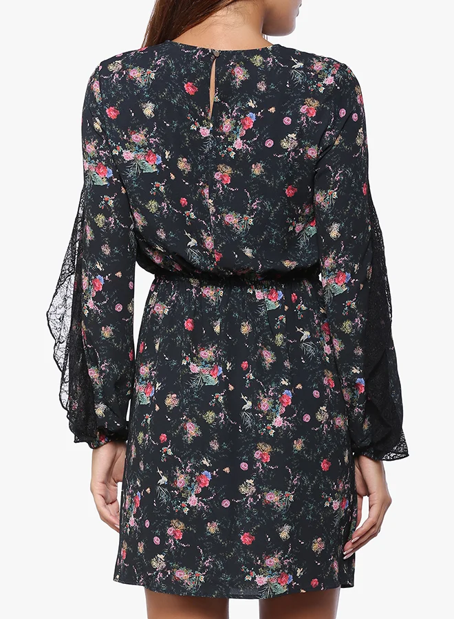 Stock Floral Lace Dress Multicolour
