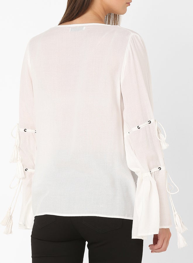 GLAMOROUS - Long Sleeved Top White - Image 1