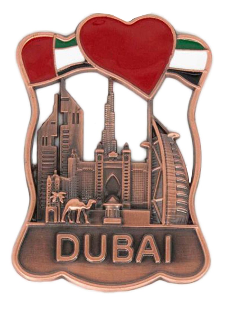 آل جابر قطعة مغناطيس للثلاجة طراز Ysie-City02 FM بني 