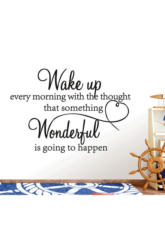 Wake Up English Rumor Home Bedroom Living Room Decoration Sticker Black 40x57centimeter - Image 1