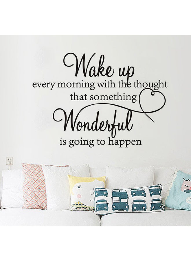 Wake Up English Rumor Home Bedroom Living Room Decoration Sticker Black 40x57centimeter - Image 2