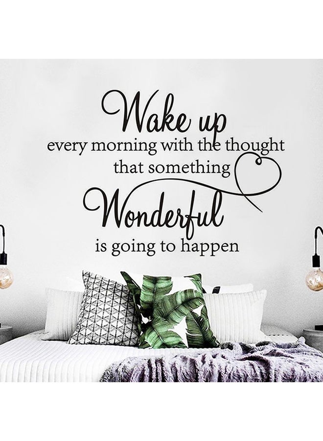 Wake Up English Rumor Home Bedroom Living Room Decoration Sticker Black 40x57centimeter - Image 3