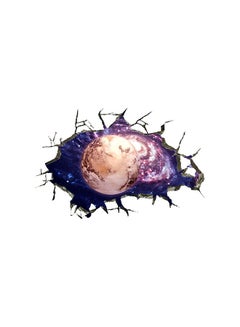Generic 3D Wall Sticker Broken Wall Galaxy Planet Sticker Multicolour 60x40cm 