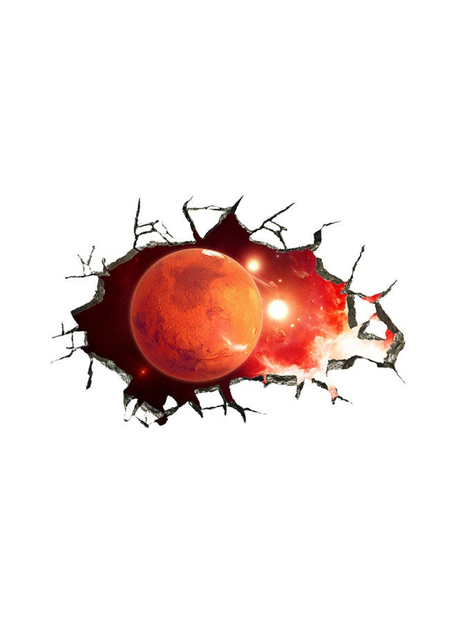 Generic 3D Wall Sticker Broken Wall Galaxy Planet Sticker Multicolour 60x40cm 
