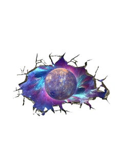 Generic 3D Wall Sticker Broken Wall Galaxy Planet Sticker Multicolour 60x40cm 