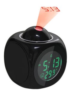 Generic LED Projection Digital Display Alarm Clock Black One Size 