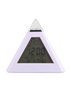 Colourful Digital Temperature Alarm Clock White One Size