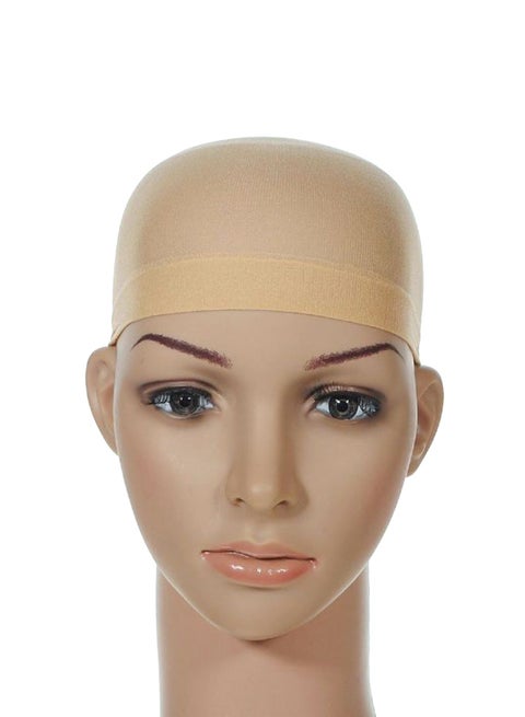 High Elastic Stocking Net Cap Care Hair Net Wig Beige