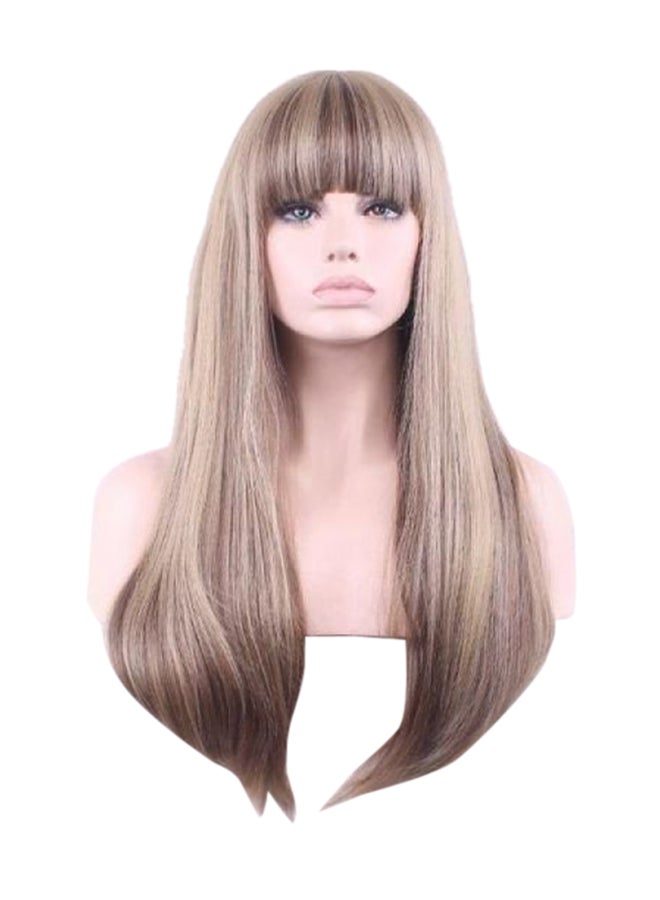NewLifeStyle Linen Fashion Wavy Long Wig Brown 