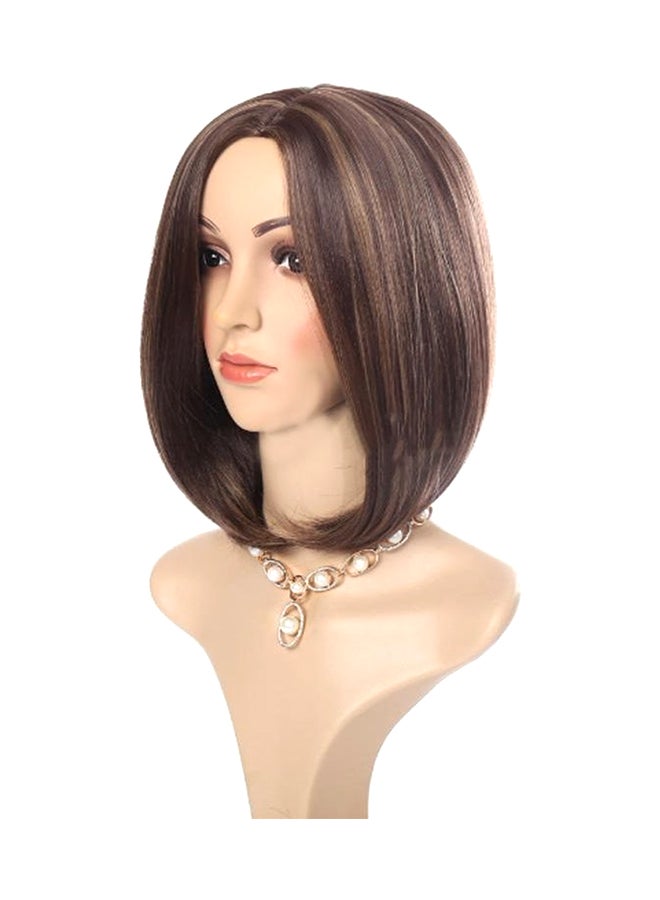 NewLifeStyle Short Hair Straight Hair Wig Brown 