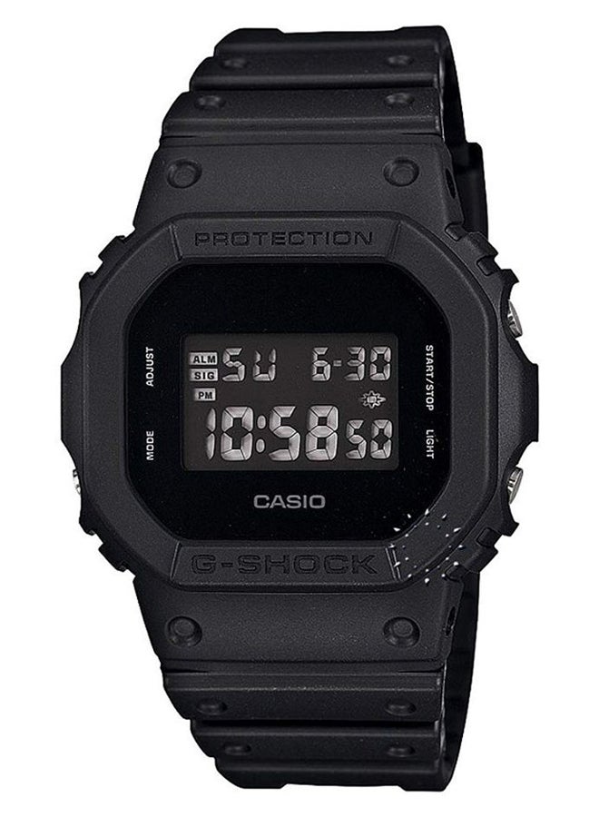 جي شوك ساعة يد جي شوك رقمية  بسوار من الراتنج طراز DW-5600BB-1 للرجال - Image 1