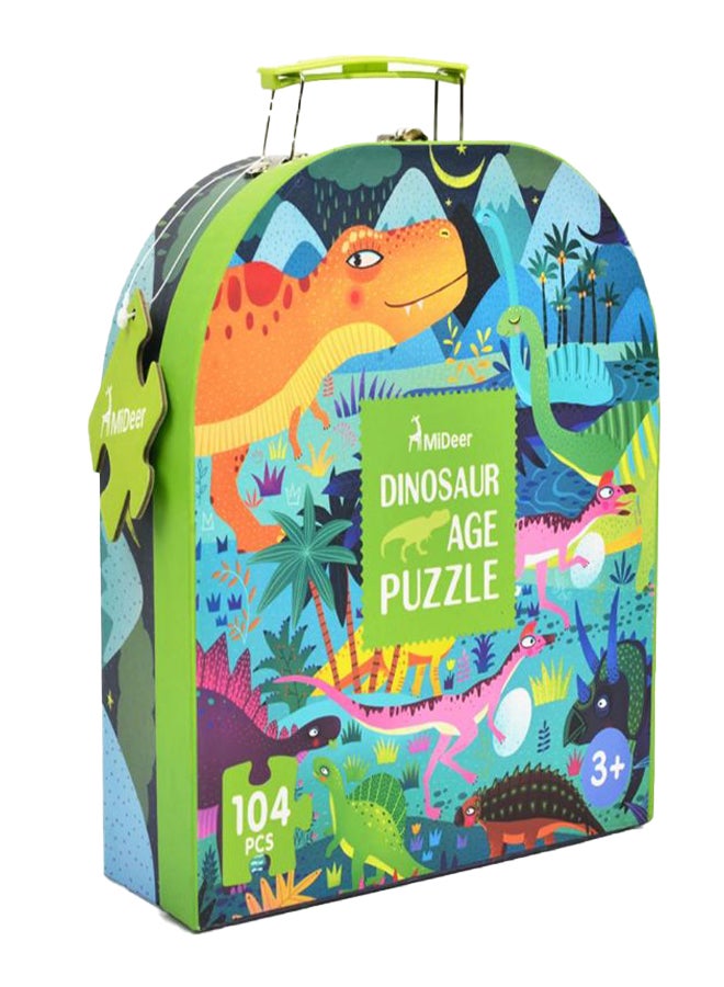 GObuy 104-Piece Dinosaur Cartoon Floor Puzzle - Image 1