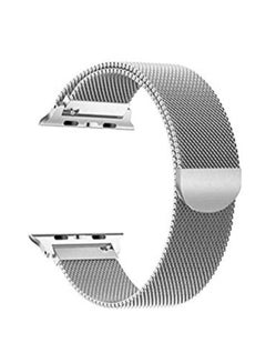 Stainless Steel Magnetic Milanese Loop For Apple iWatch Series 4 Silver