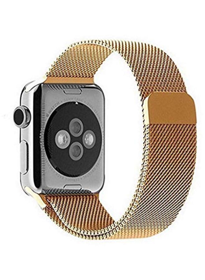 Generic - Milan Metal Stainless Steel Magnetic Apple Watch Strap Band 42mm[Gold] - Image 1