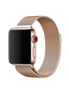 Stainless Steel Milanese Loop Replacement Strap For Apple iWatch 3/4/5 Rose Gold