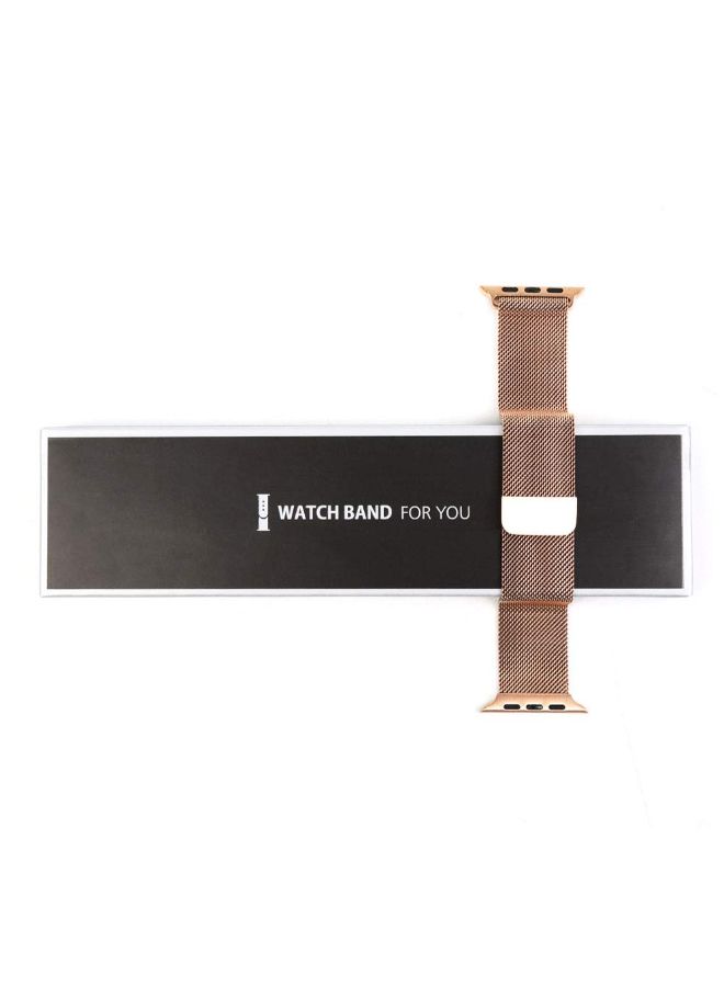 Generic - Stainless Steel Milanese Loop Replacement Strap For Apple iWatch 3/4/5 Rose Gold - Image 1