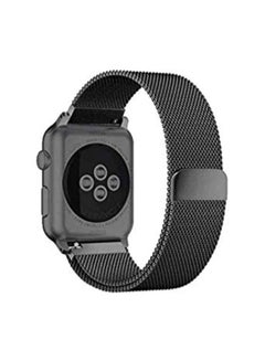 Stainless Steel Magnetic Milanese Loop Band For Apple iWatch Series 4 Black