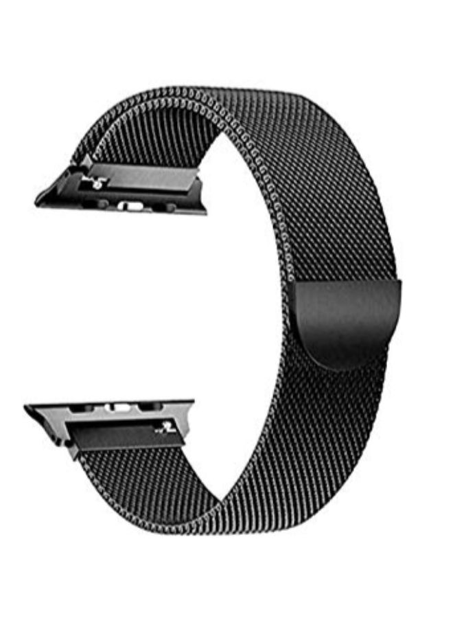 Generic - Stainless Steel Magnetic Milanese Loop Band For Apple iWatch Series 4 Black - Image 1