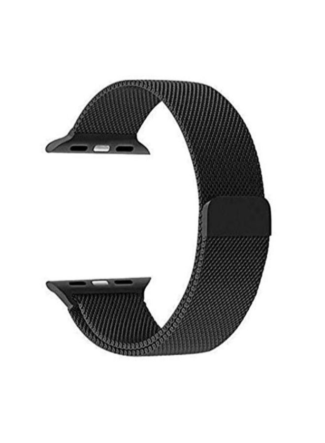 Generic - Stainless Steel Milanese Loop Band For Apple iWatch series 3/2/1 Black - Image 1