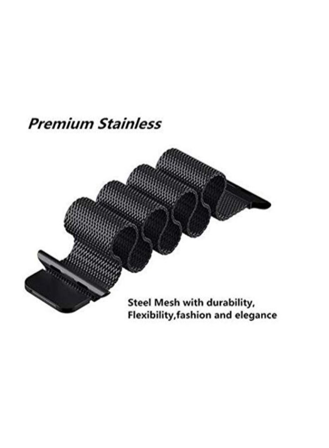 Generic - Stainless Steel Milanese Loop Band For Apple iWatch series 3/2/1 Black - Image 1