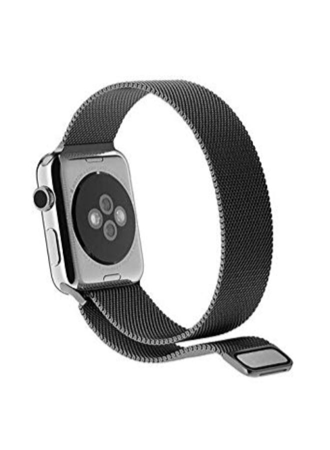 Generic - Stainless Steel Milanese Loop Band For Apple Watch Series 3/2/1 Black - Image 1