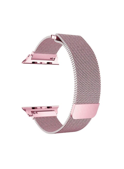 Stainless Steel Milanese Loop Replacement Strap For Apple iWatch Rose Gold