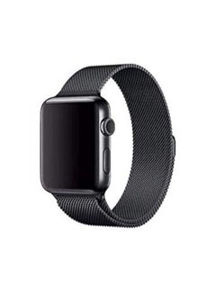 Stainless Steel Milanese Loop Band For Apple Watch Series 3/2/1 Black