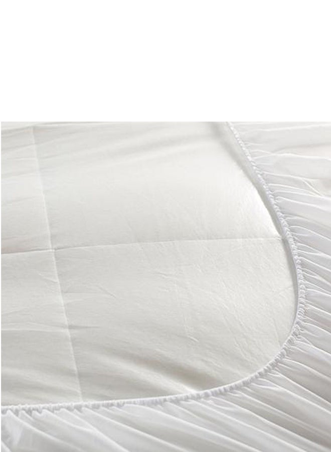 ريغال إن هاوس لباد مرتبة طبقة من القطن بحشوة مايكروفايبر 4 سم بإطار مطاط قطن أبيض 200x160سم - Image 3