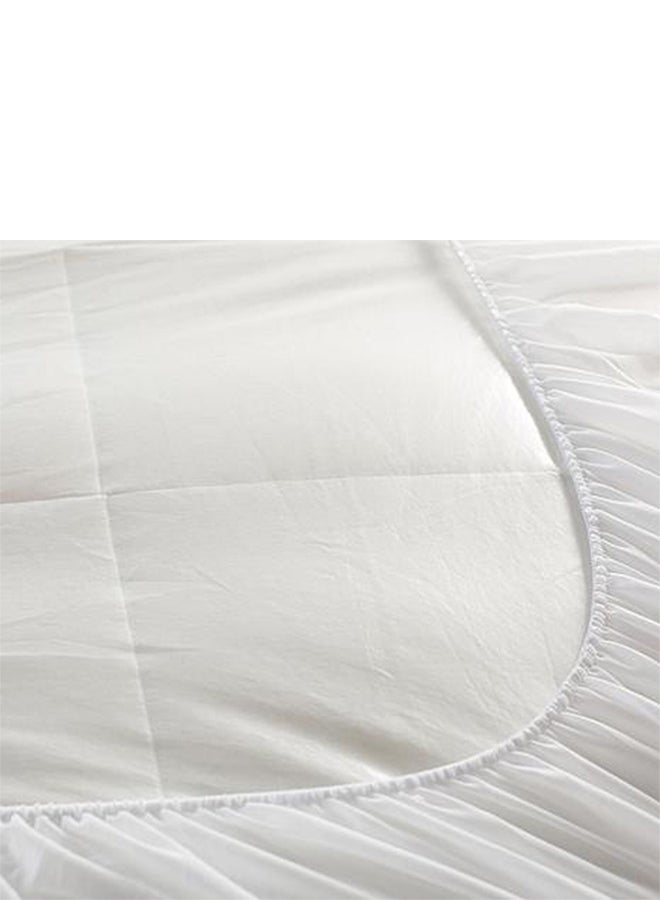 REGAL IN HOUSE Mattress Topper 4 cm Microfiber Filing With Rubber Frame Cotton White 200x180cm  - Image 3