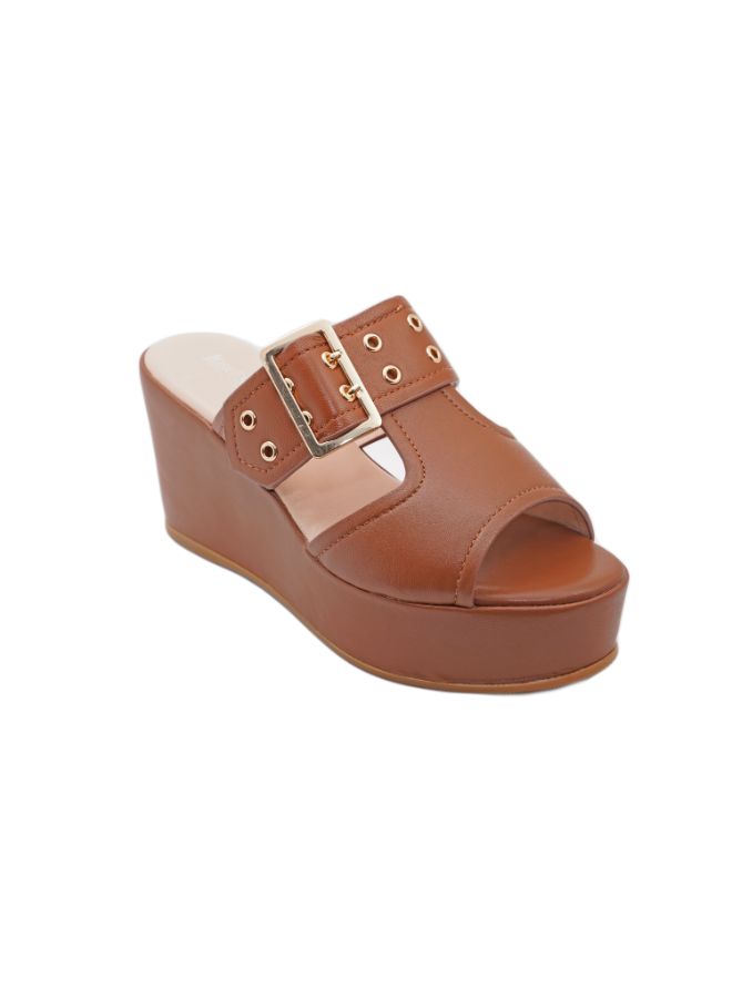 Josef Seibel - Formal Wedge Sandal Brown - Image 1