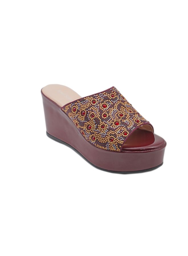 Josef Seibel - Formal Wedge Sandal Dark Brown - Image 1