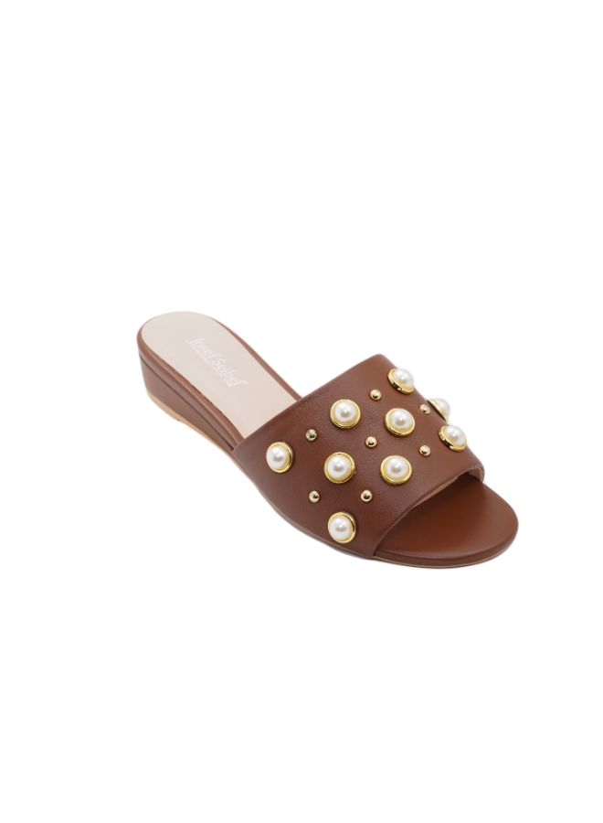 Josef Seibel - Formal Wedge Sandal Brown - Image 1