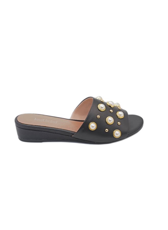 Josef Seibel - Formal Wedge Sandal Black - Image 1