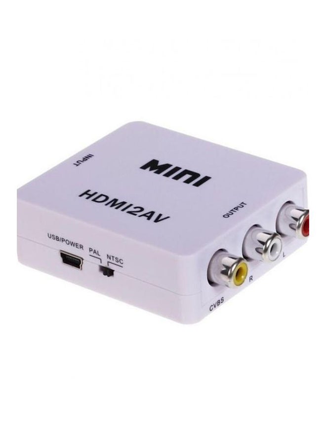 Mini HD Video To HDMI Converter Box Adapter White - Image 2