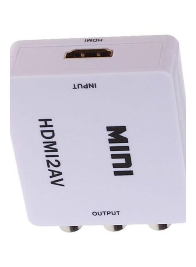Mini HD Video To HDMI Converter Box Adapter White - Image 3