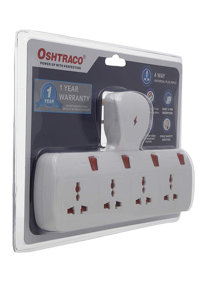 OSHTRACO 4-Way Ostracod Universal T Socket Red/Grey - Image 1