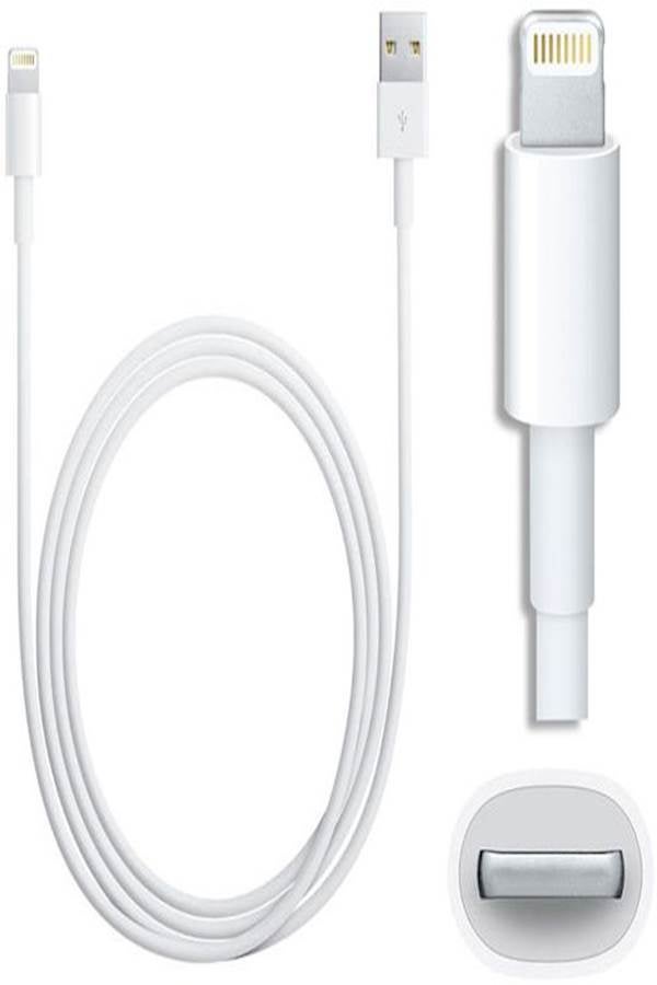 كابل شحل وبيانات لهاتف آيفون 5 / 5S أبيض - Image 2