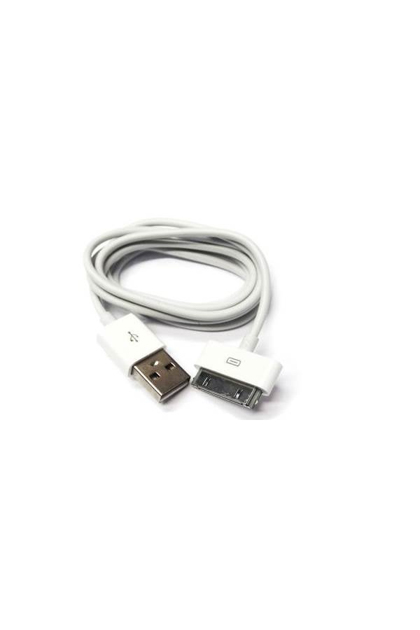 كابل لمزامنة البيانات بمنفذ USB مكون من 30 سناً لهاتف أبل آيفون 4/4S أبيض - Image 3