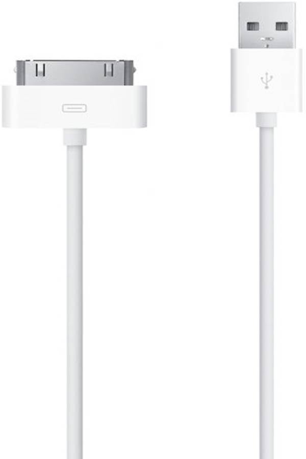 كابل لمزامنة البيانات بمنفذ USB مكون من 30 سناً لهاتف أبل آيفون 4/4S أبيض - Image 4
