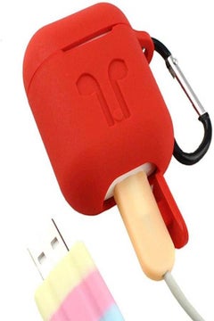 Generic Protective Carring Case For Apple AirPods Red  - Image 4