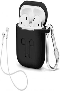 Generic Protective Carring Case For Apple AirPods Black  - Image 4