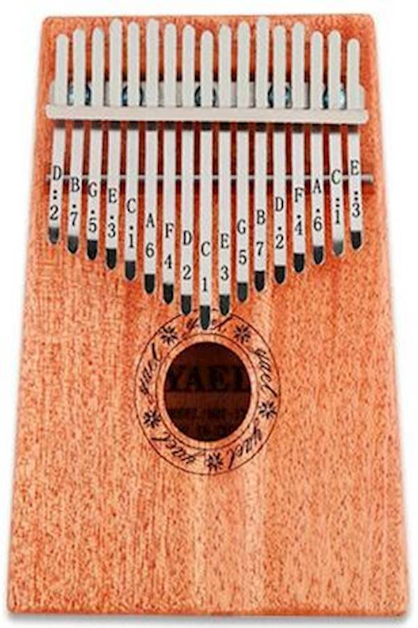 Wooden 17 key Kalimba with Mahogany Portable Thumb Piano Mbira Marimba Sanza of Attached Ore Metal Tines With bag Gift idea 660grams - Image 1