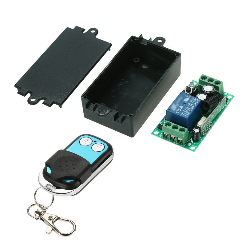 433Mhz DC 12V 1CH Universal 10A Relay Wireless Remote Control Switch Receiver Multicolour 0.066kg  - Image 1