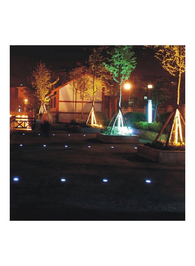 Voberry 3-Piece Outdoor Solar LED Spot Lamp Set Black/Silver 15x15x1cm - Image 4