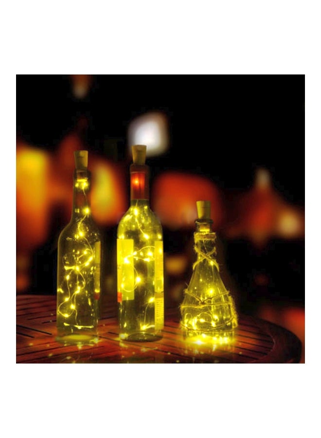 Voberry Wine Bottle Cork Shaped Night Light Yellow 3x1x1cm - Image 2