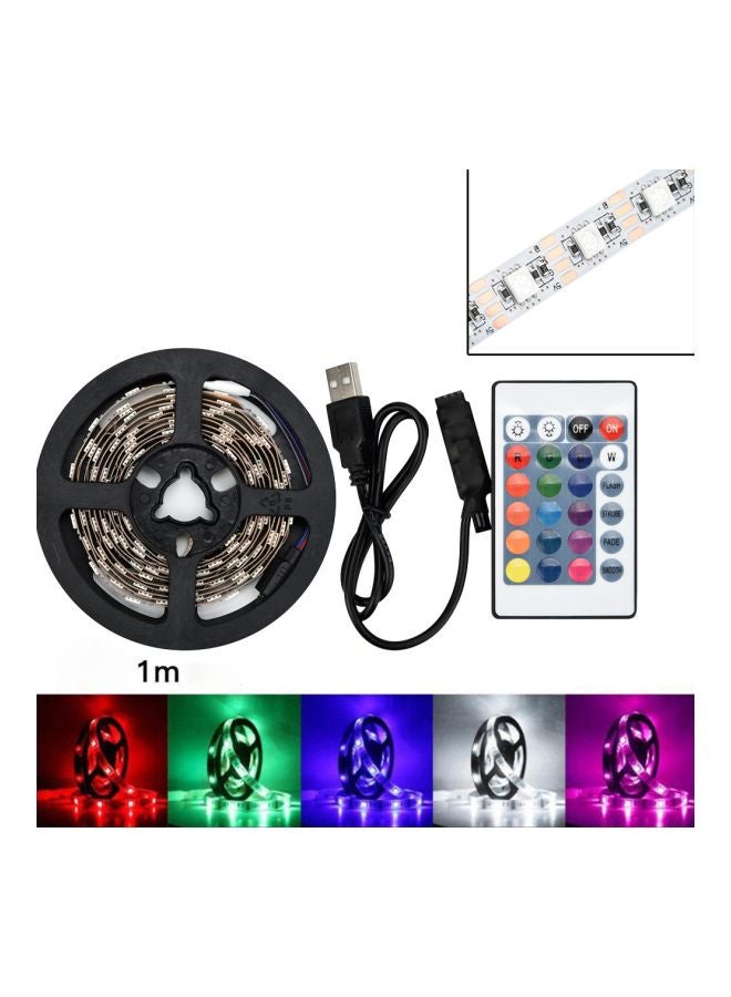 Voberry USB LED Strip Light With Remote Control White/Black 100cm - Image 4