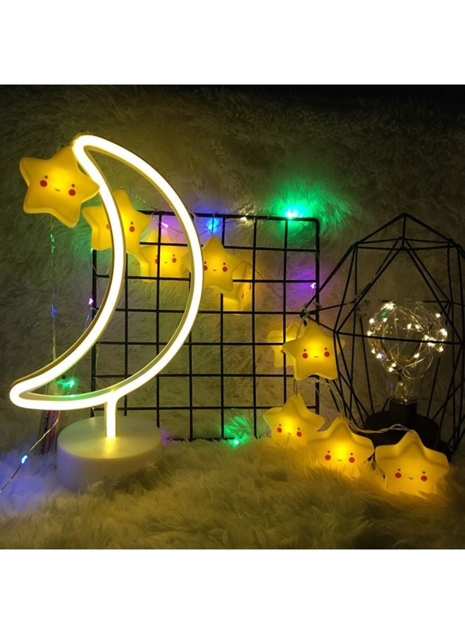 Voberry 10-Piece Stars LED String Light Set Yellow 8x8x225cm - Image 5