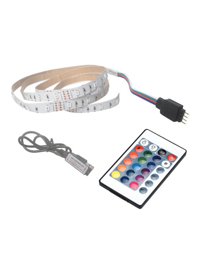 فوبيري شريط إضاءة  LED بجهاز تحكم عن بعد وكابل أبيض 10متر - Image 1