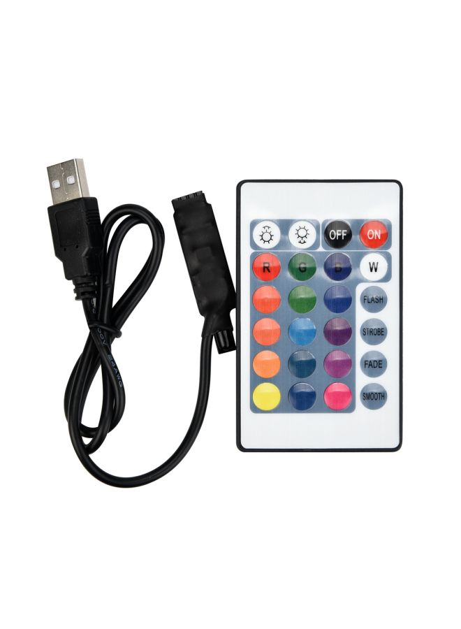 Voberry USB LED Strip Light With Remote Control White/Black 100cm - Image 2